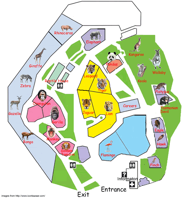 simple zoo map